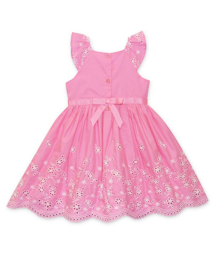 Robe Bébé Fille Blueberi Boulevard - Papillons Roses - Taille 12 Mois - Occasion TB
