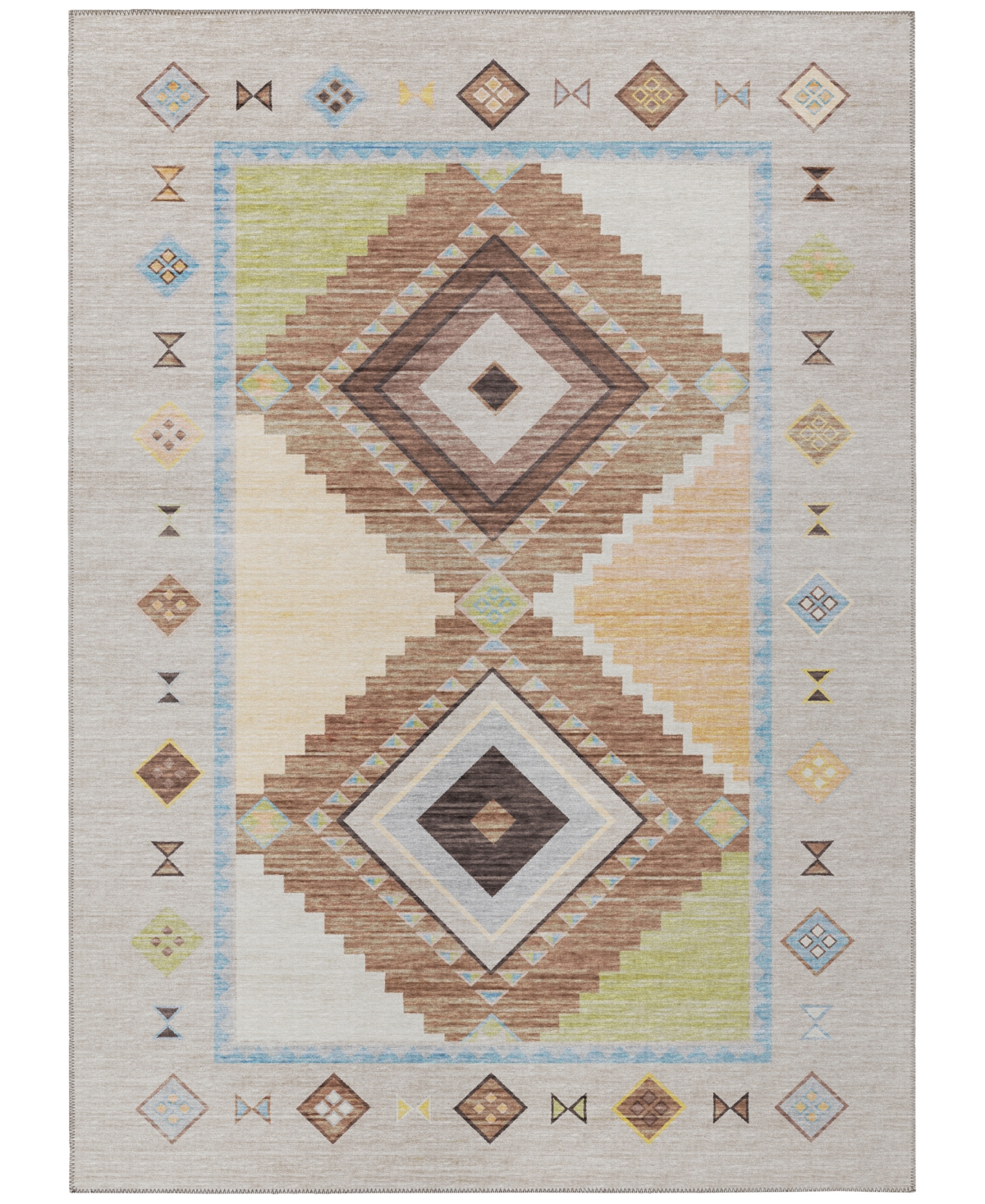 D Style Phoenix Ph2 2'6" X 3'10" Area Rug In Taupe