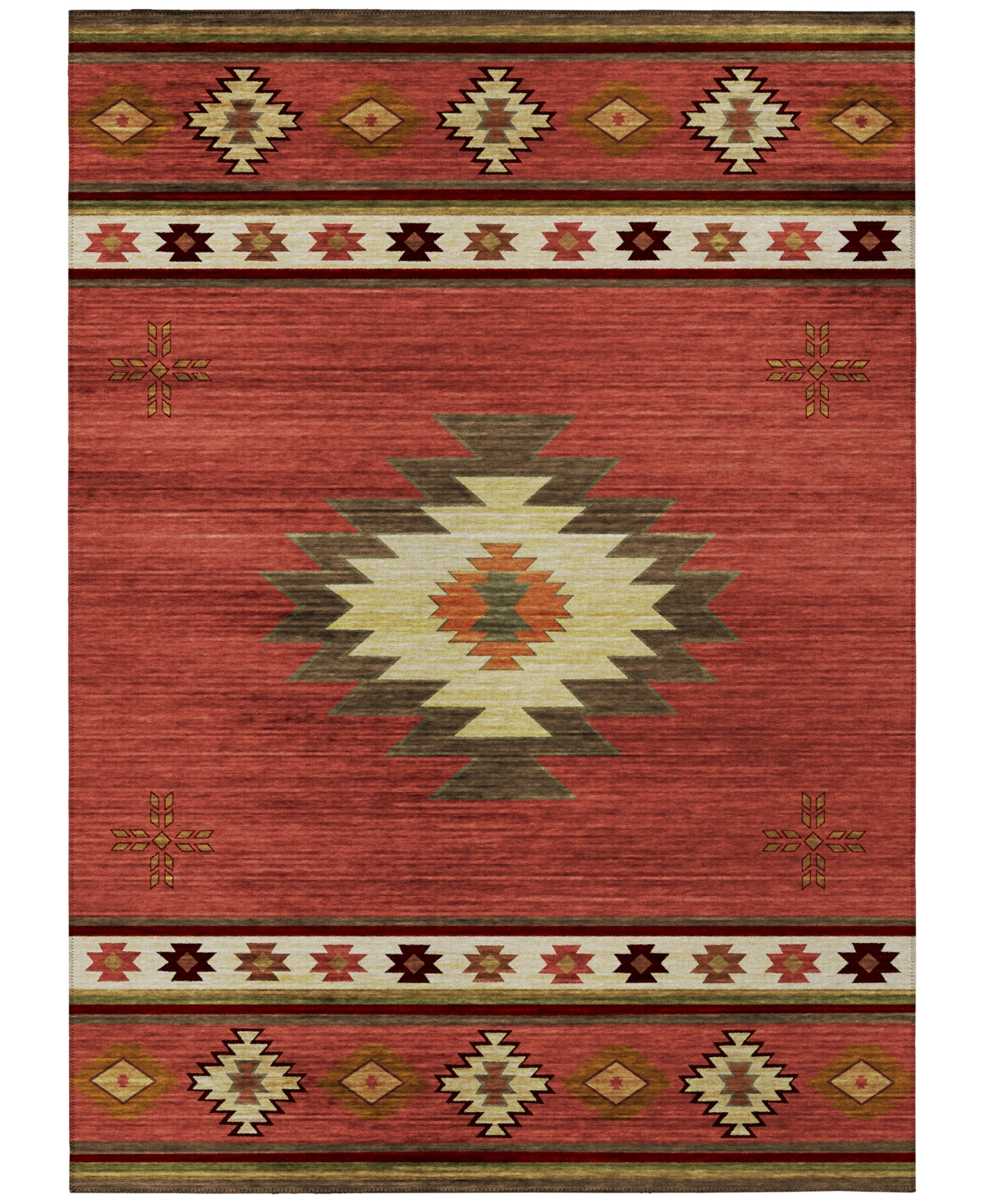 D Style Phoenix Ph4 5' X 7'6" Area Rug In Paprika