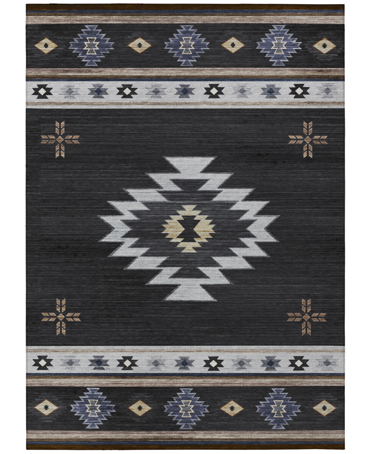 D Style Havasu Hvu4 5' X 7'6" Area Rug In Black