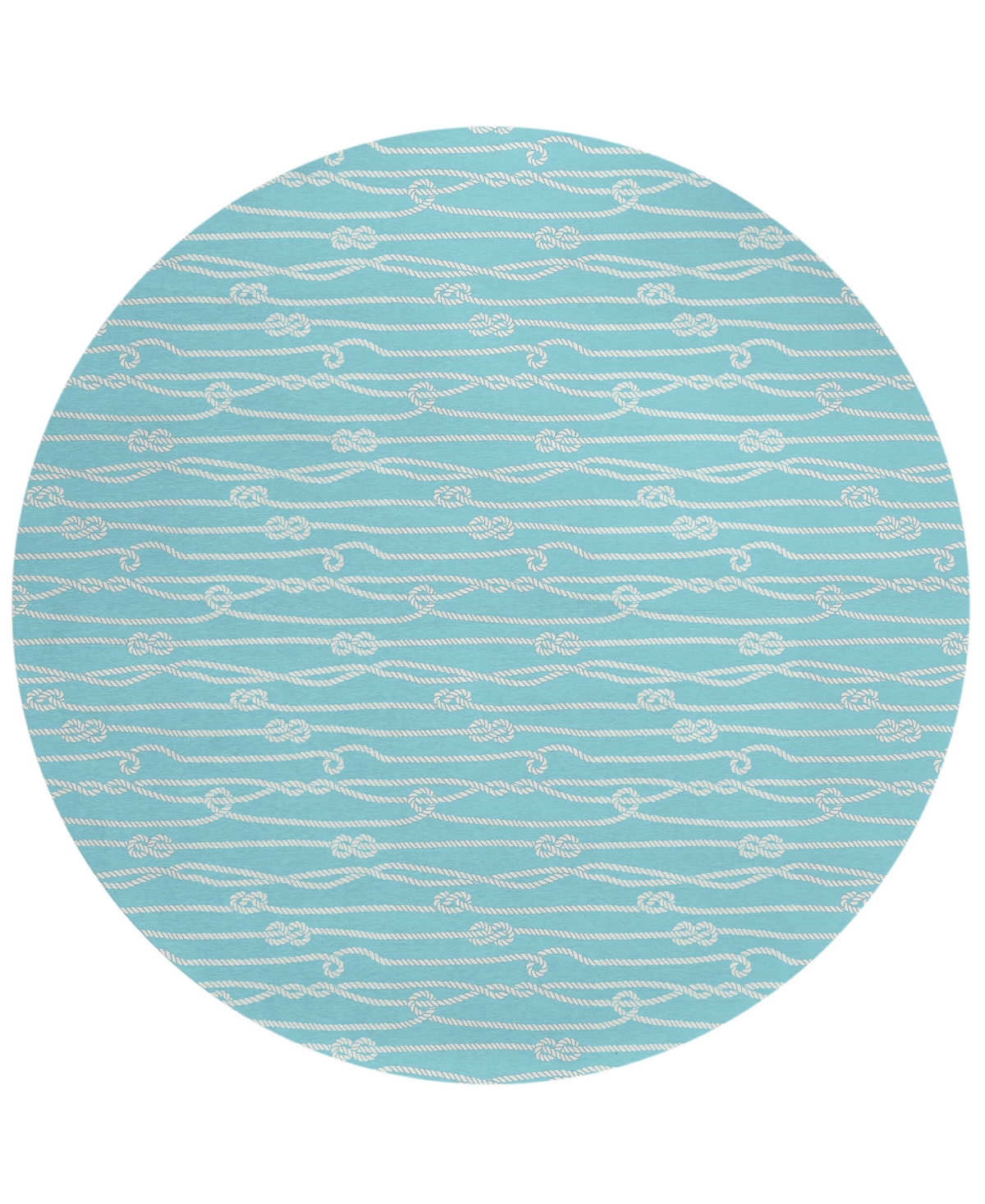 D Style Harbor Ha7 8' X 8' Round Area Rug In Aqua