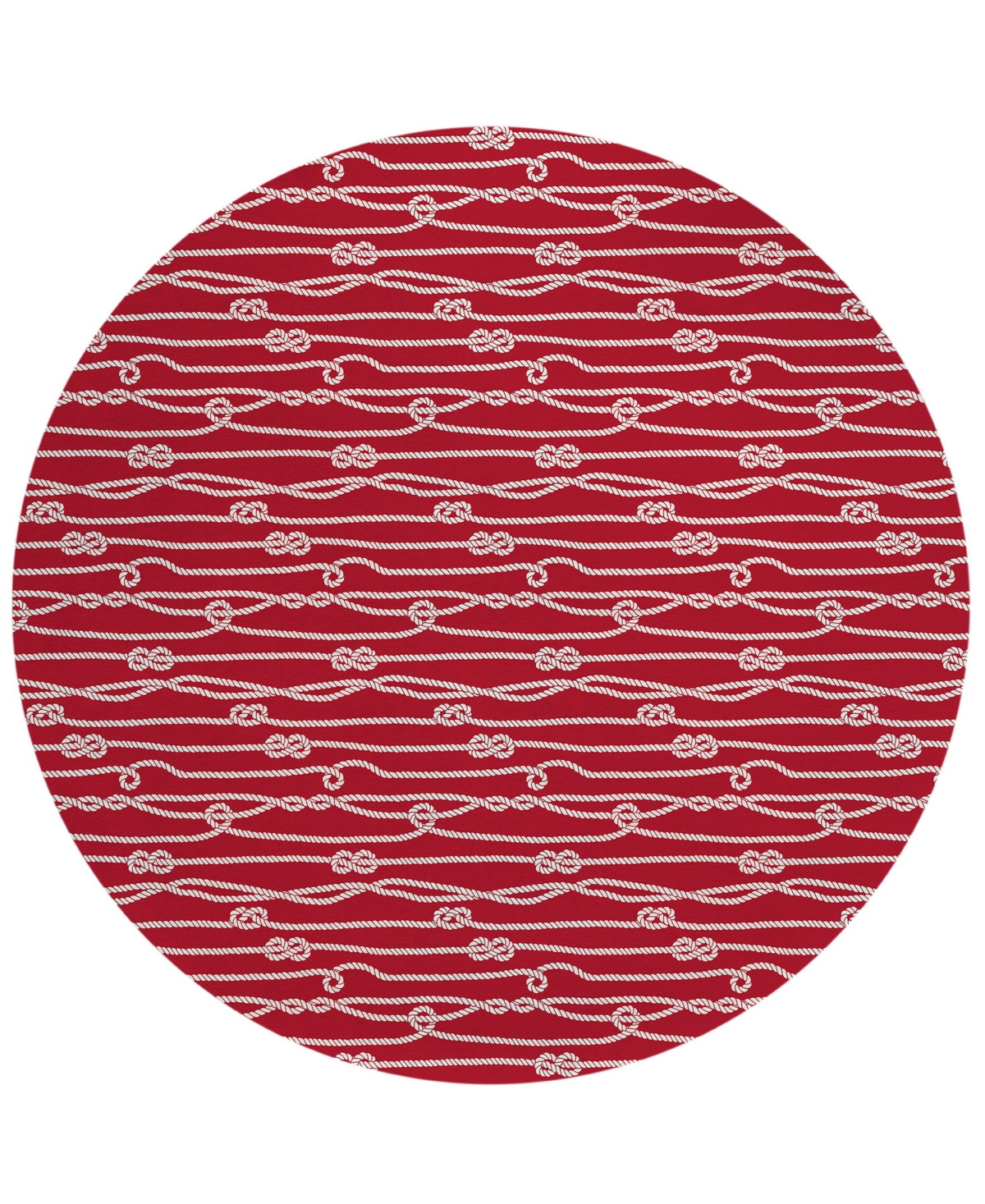 D Style Harbor Ha7 8' X 8' Round Area Rug In Red