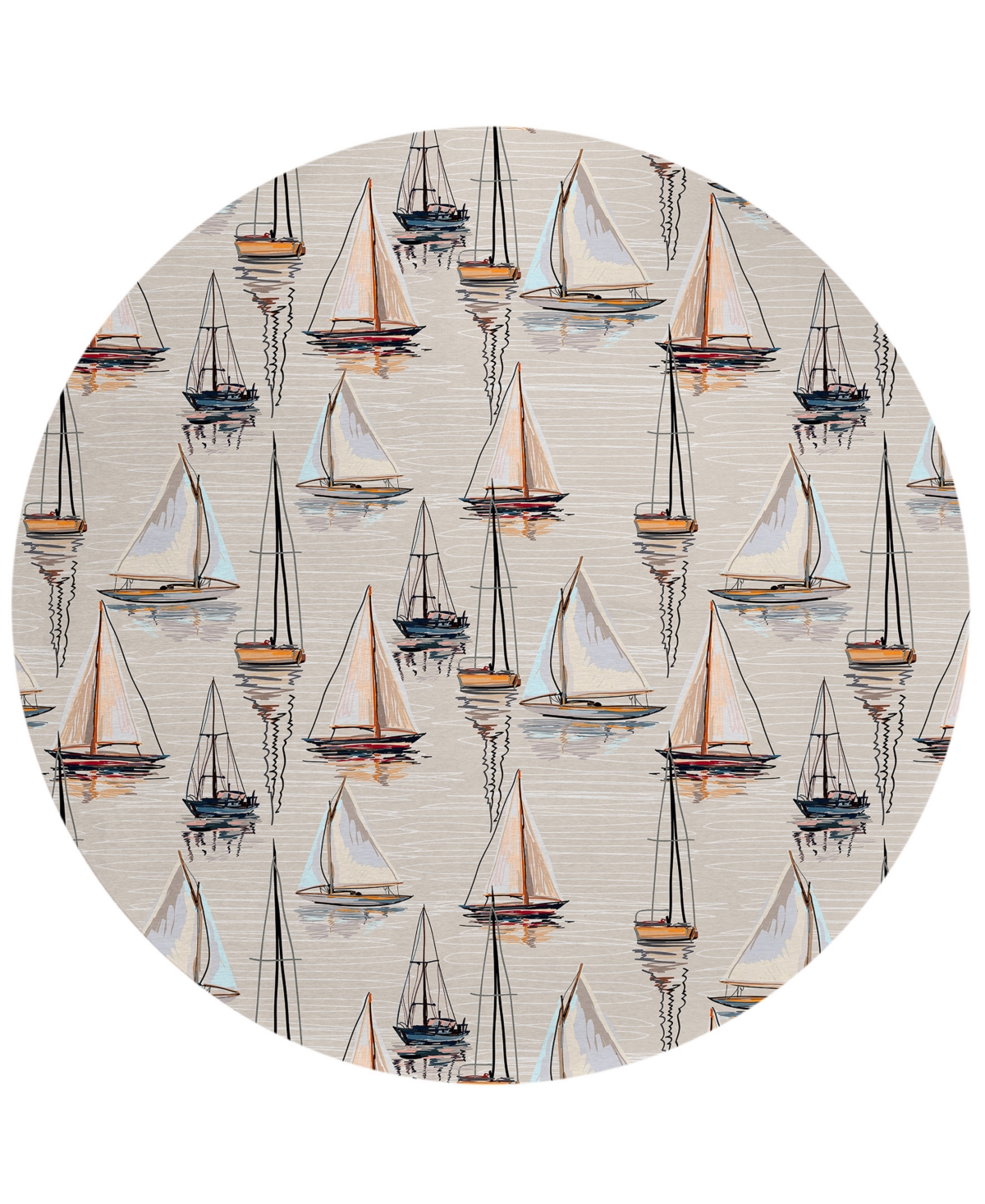 D Style Harbor Ha8 8' X 8' Round Area Rug In Ivory