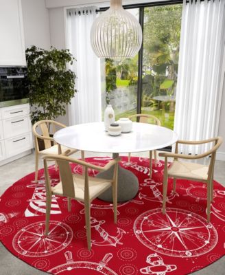 Harbor Washable HA9 8' x 8' Round Area Rug