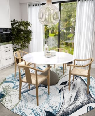 Harbor Washable HA10 8' x 8' Round Area Rug