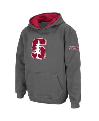 Big Boys Charcoal Stanford Cardinal Big Logo Pullover Hoodie