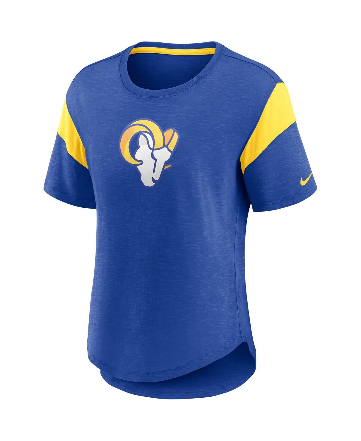 Nike Women's Fashion Prime Logo (nfl Los Angeles Rams) T-shirt In Heather Royal
