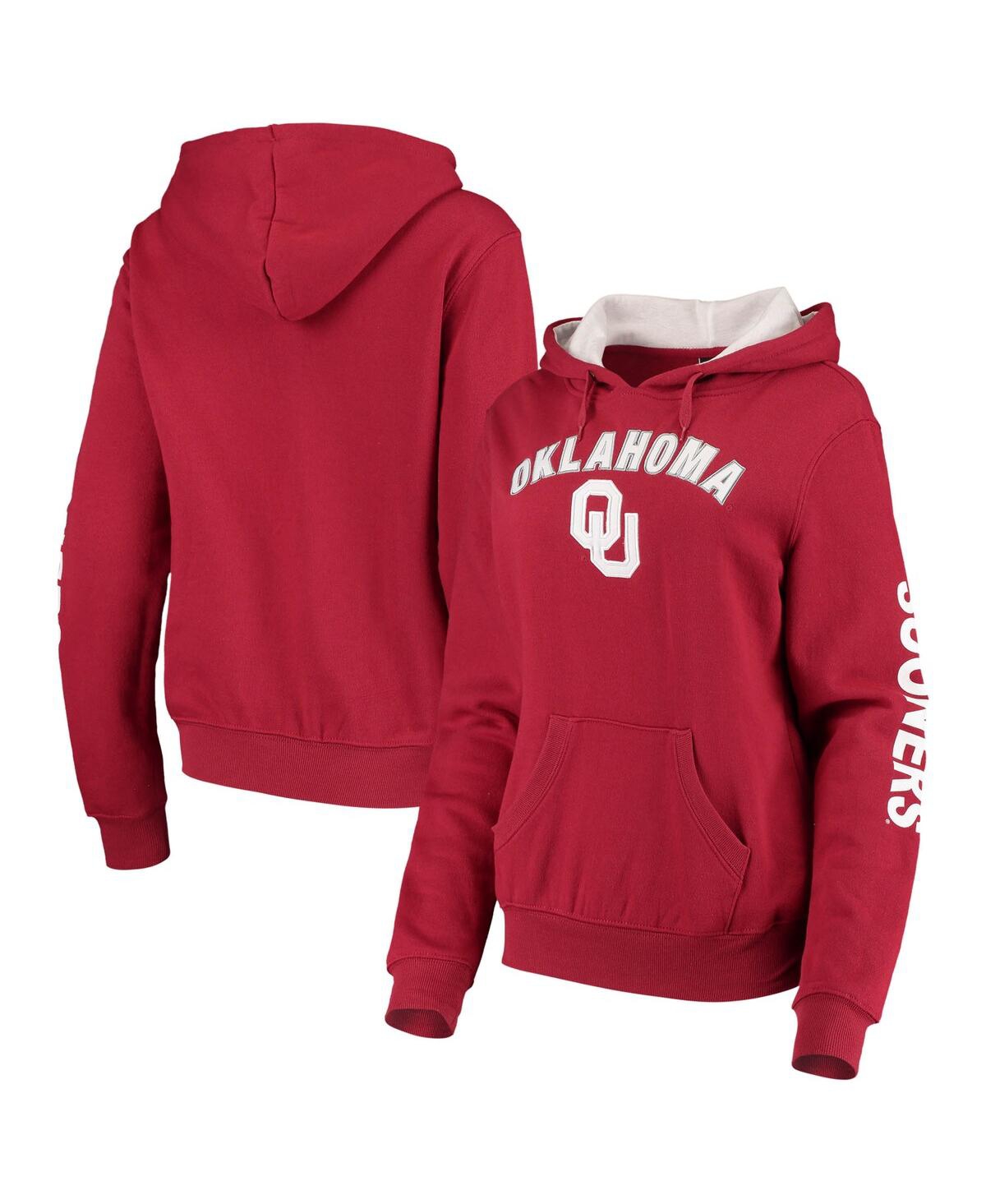 Colosseum Women's  Crimson Oklahoma Sooners Loud And Proud Pullover Hoodie