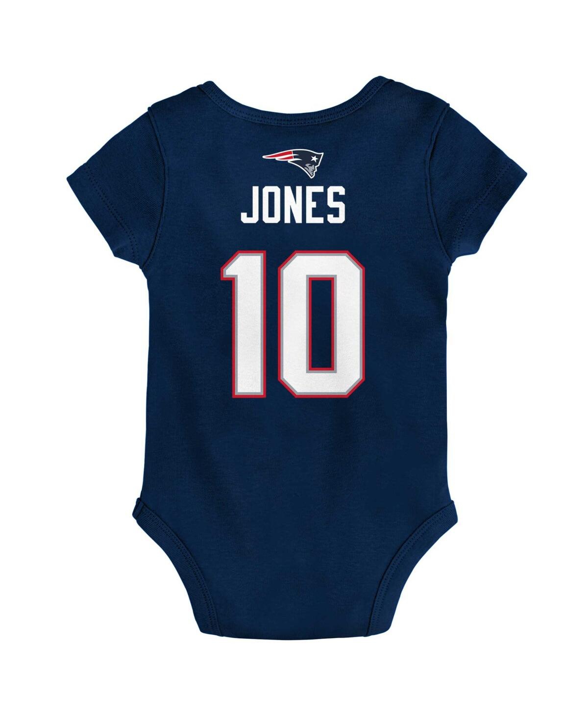 Outerstuff Newborn And Infant Navy Boys And Girls Mac Jones Navy New England Patriots Mainliner Player Name And In Navy