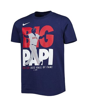 Men's Nike David Ortiz Navy Boston Red Sox Name & Number Logo T-Shirt
