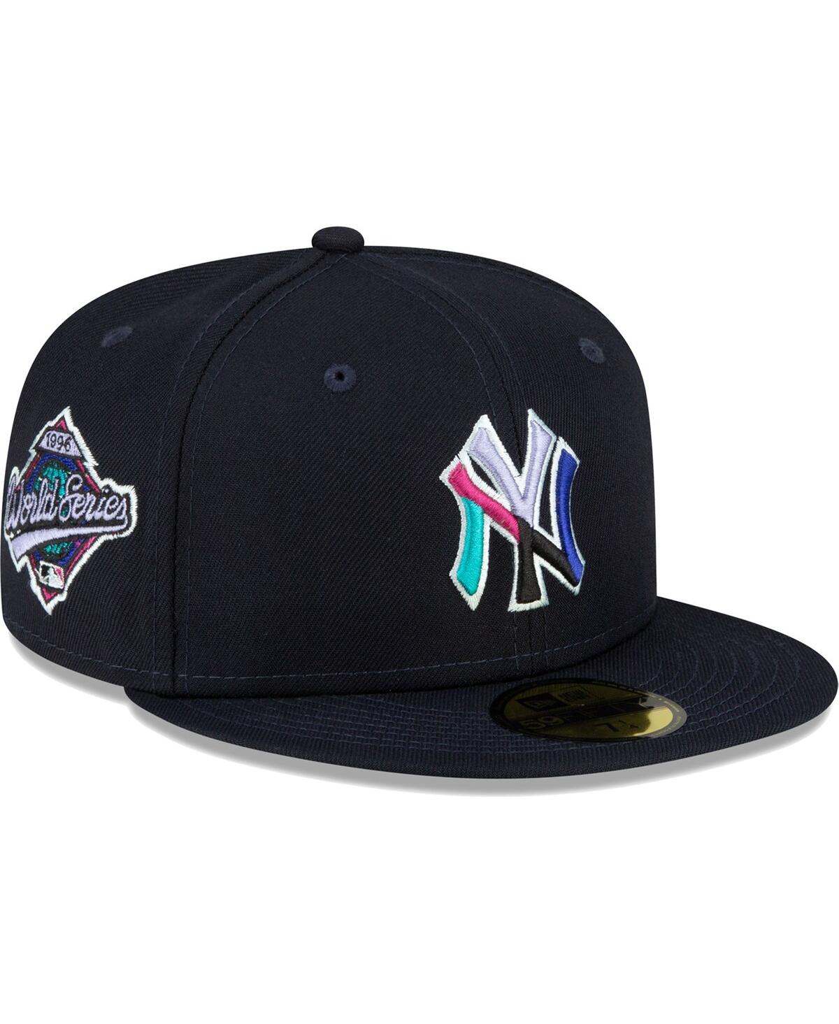 Men's New EraNew York Yankees 1996 World Series Polar Lights 59Fifty Fitted Hat - Navy