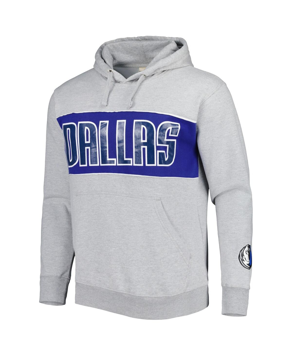 Men's FanaticsDallas Mavericks Wordmark French Terry Pullover Hoodie - Heather Gray