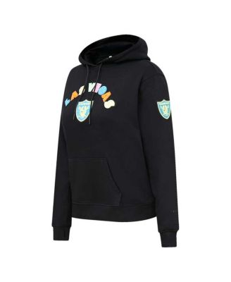 Women's Black Las Vegas Raiders Neon Fleece Pullover Hoodie