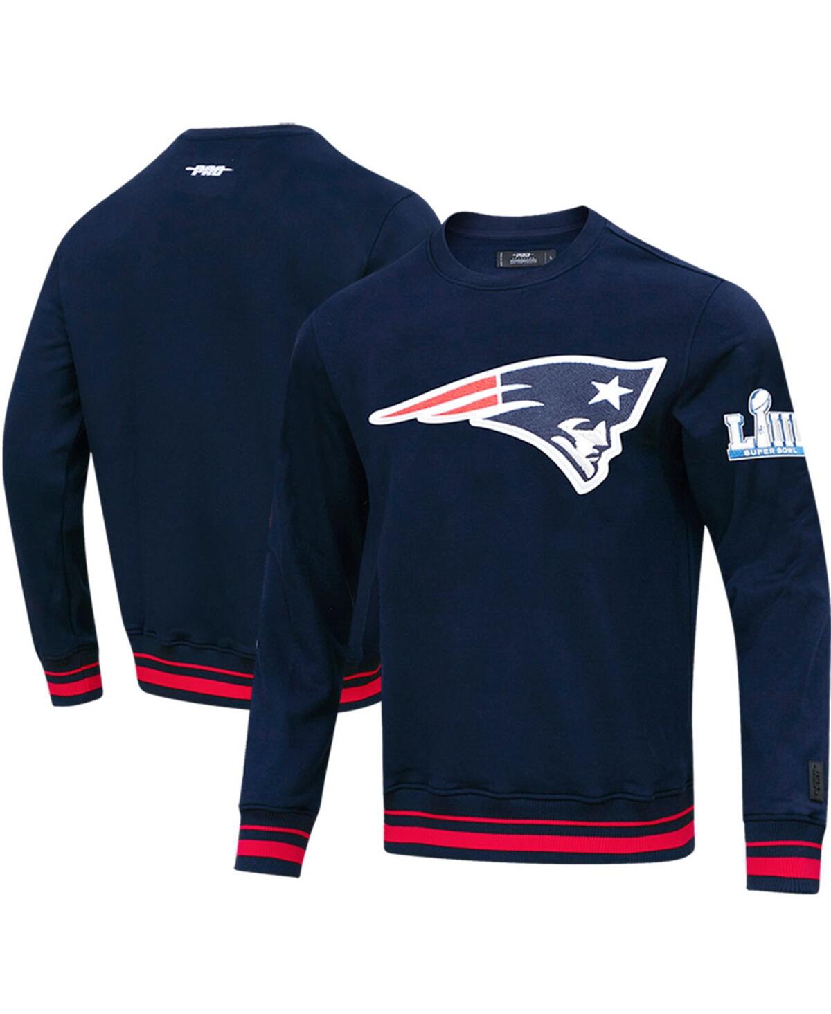 Pro Standard Men's  Navy New England Patriots Mash Up Pullover Sweatshirt