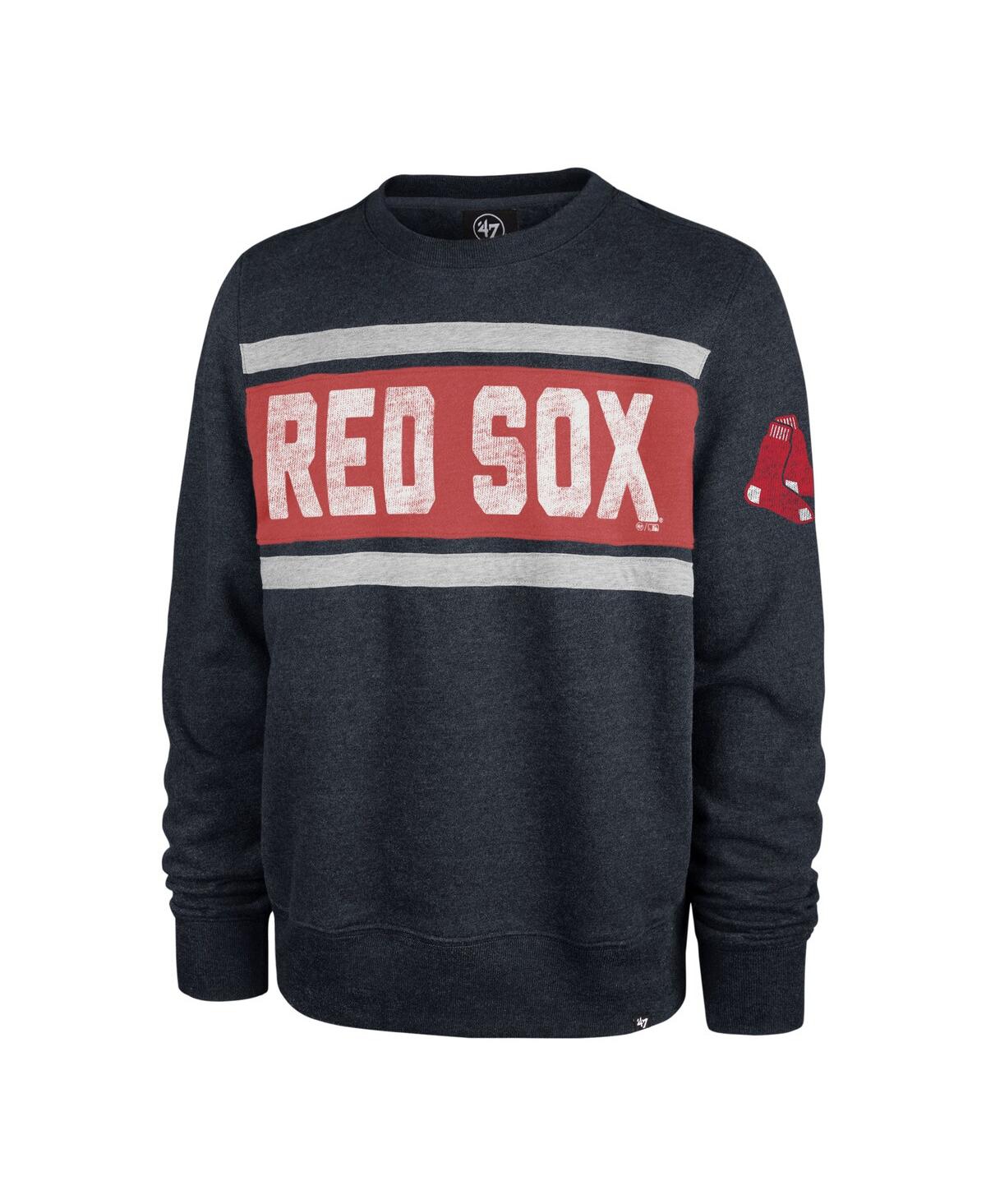 Shop 47 Brand Men's ' Navy Boston Red Sox Bypass Tribeca Pullover Sweatshirt