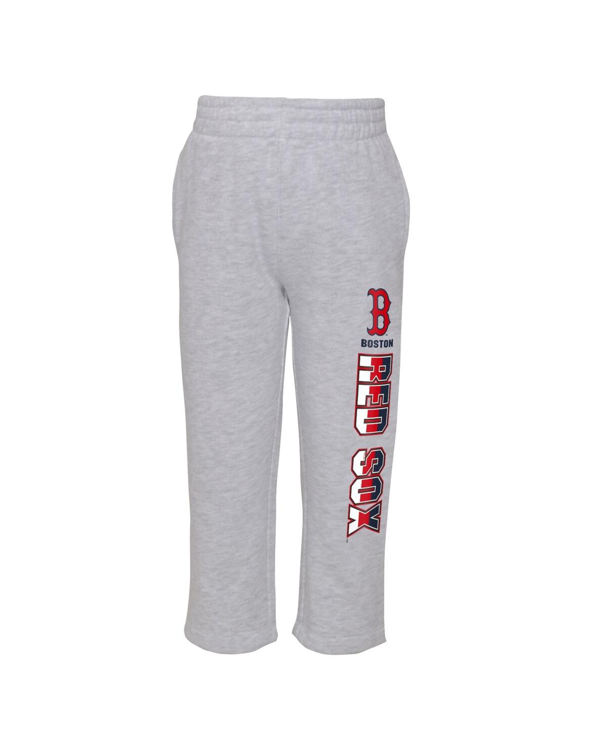 Outerstuff Infant Boys And Girls Navy, Heather Gray Boston Red Sox Playmaker Pullover Hoodie And Pants Set In Navy,heather Gray