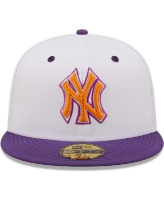 Men's White, Purple New York Yankees 2000 World Series Grape Lolli 59Fifty Fitted Hat