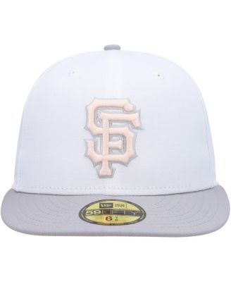 Men's White, Gray San Francisco Giants 2002 World Series Side Patch Undervisor 59FIFTY Fitted Hat