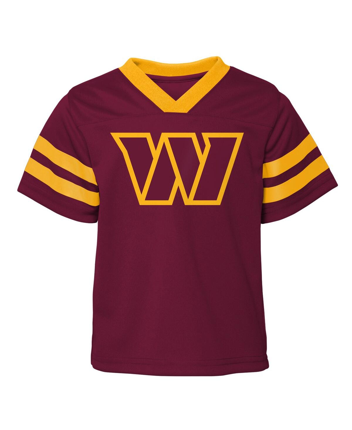Outerstuff Toddler Boys Burgundy, Gold Washington Commanders Red Zone V-neck Jersey Top And Pants Set In Burgundy,gold