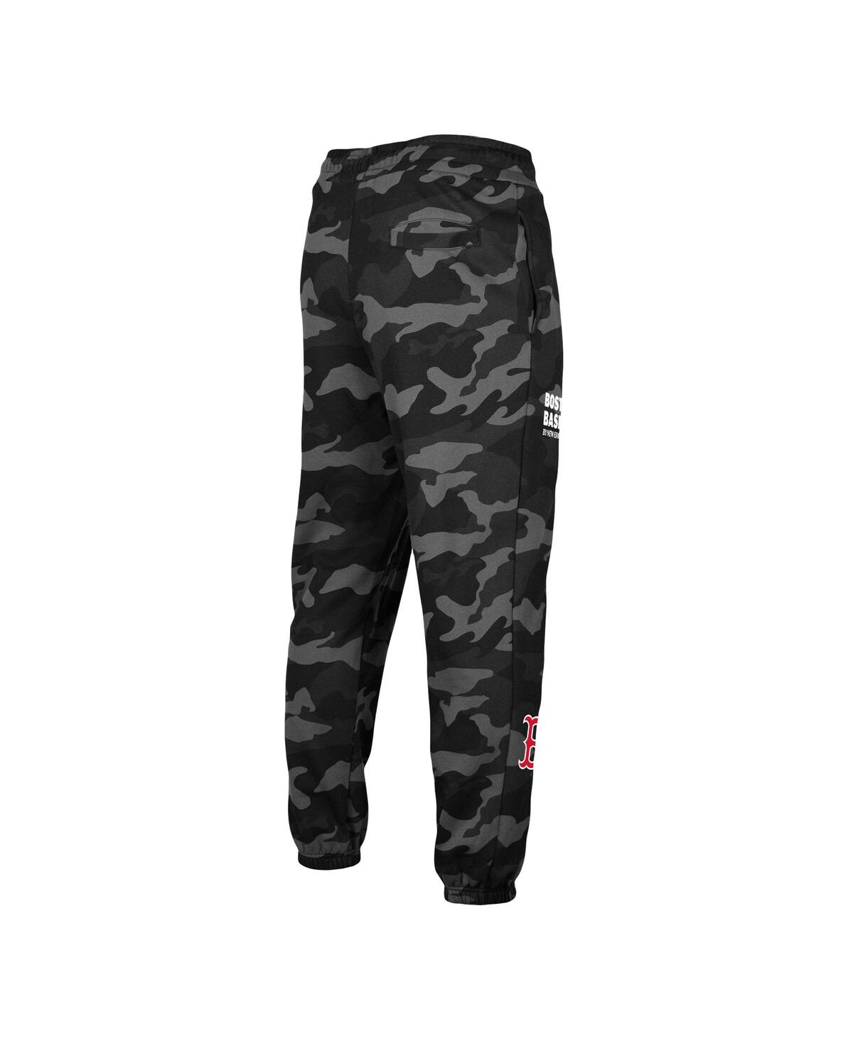 NEW ERA MEN'S NEW ERA BLACK BOSTON RED SOX CAMO JOGGER PANTS 