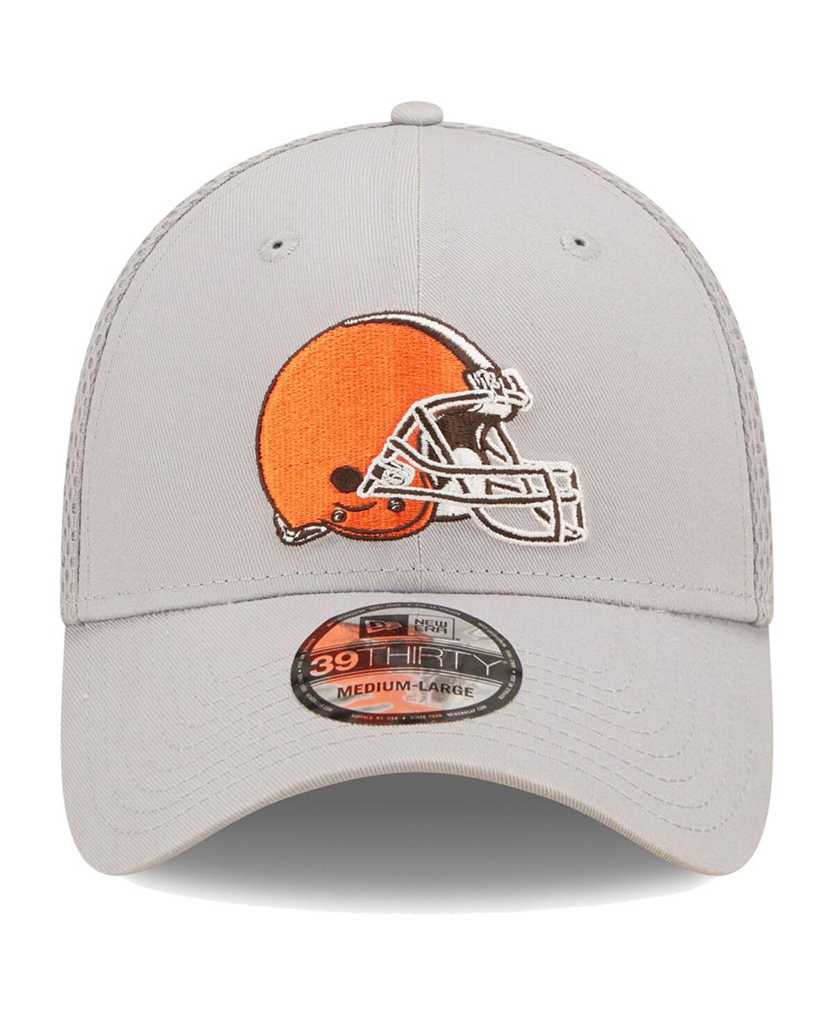 Shop New Era Men's  Gray Cleveland Browns Team Neo 39thirty Flex Hat