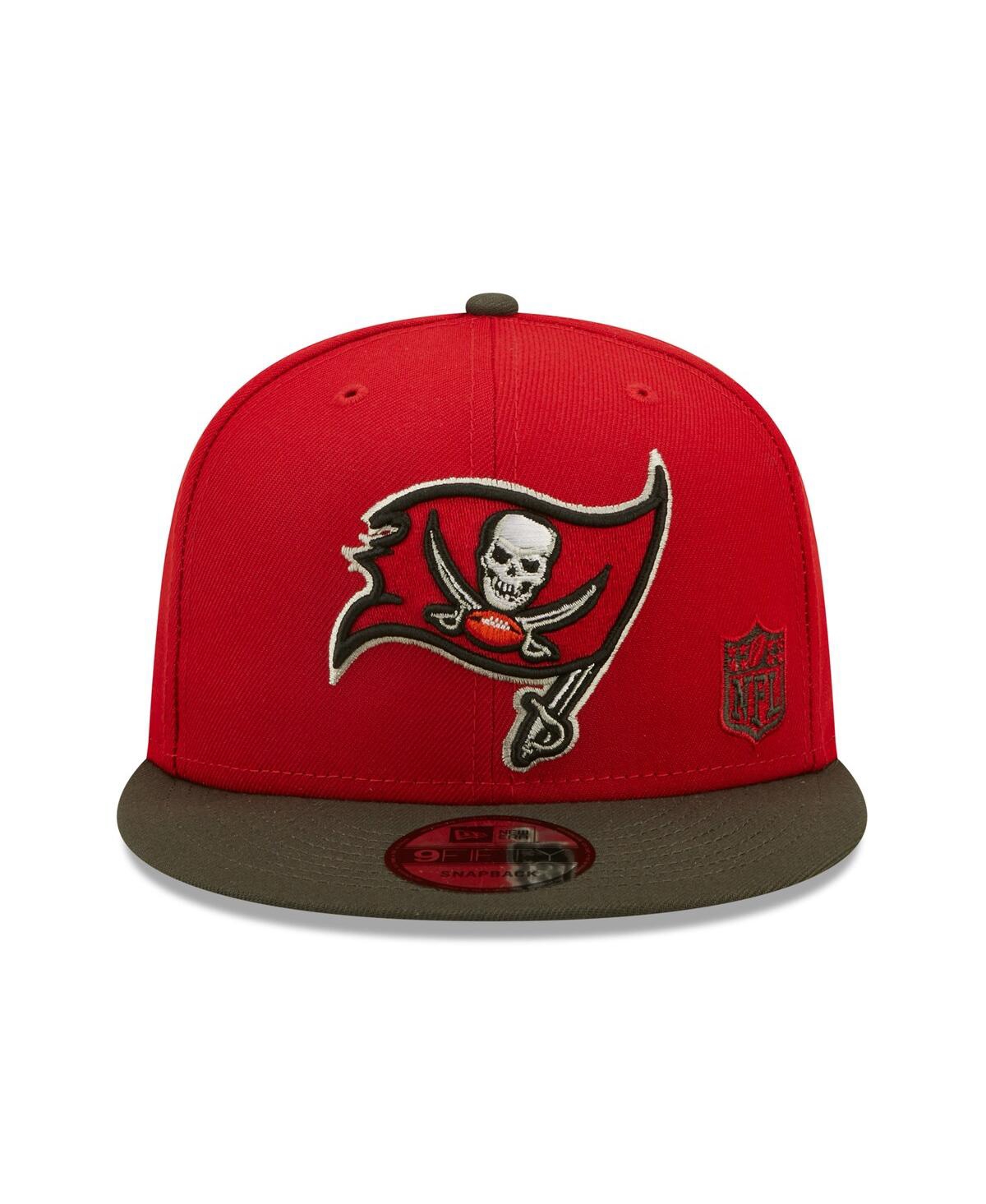 Shop New Era Men's  Red, Pewter Tampa Bay Buccaneers Flawless 9fifty Snapback Hat In Red,pewter