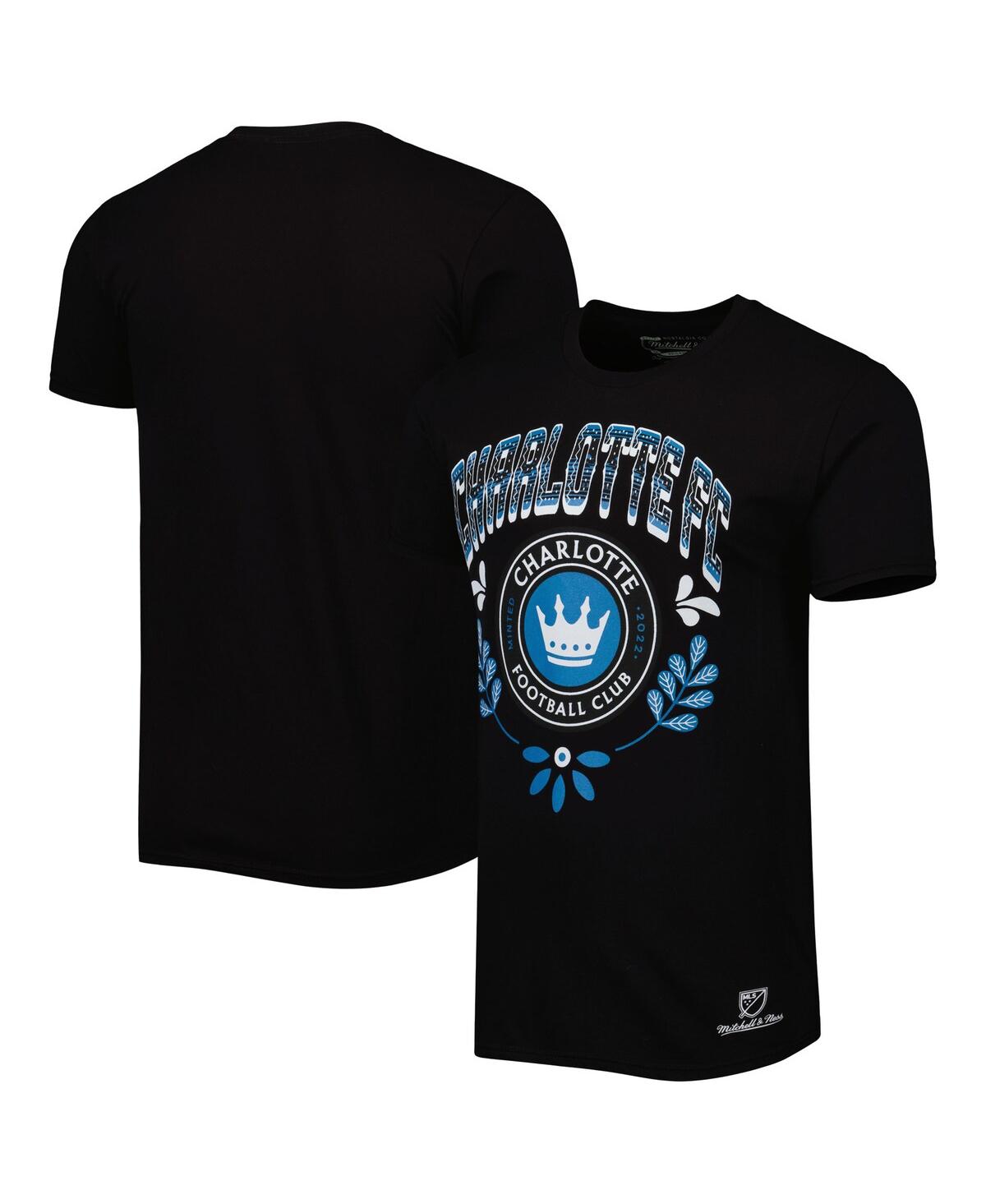 Mitchell & Ness Men's  Black Charlotte Fc Serape T-shirt In Black