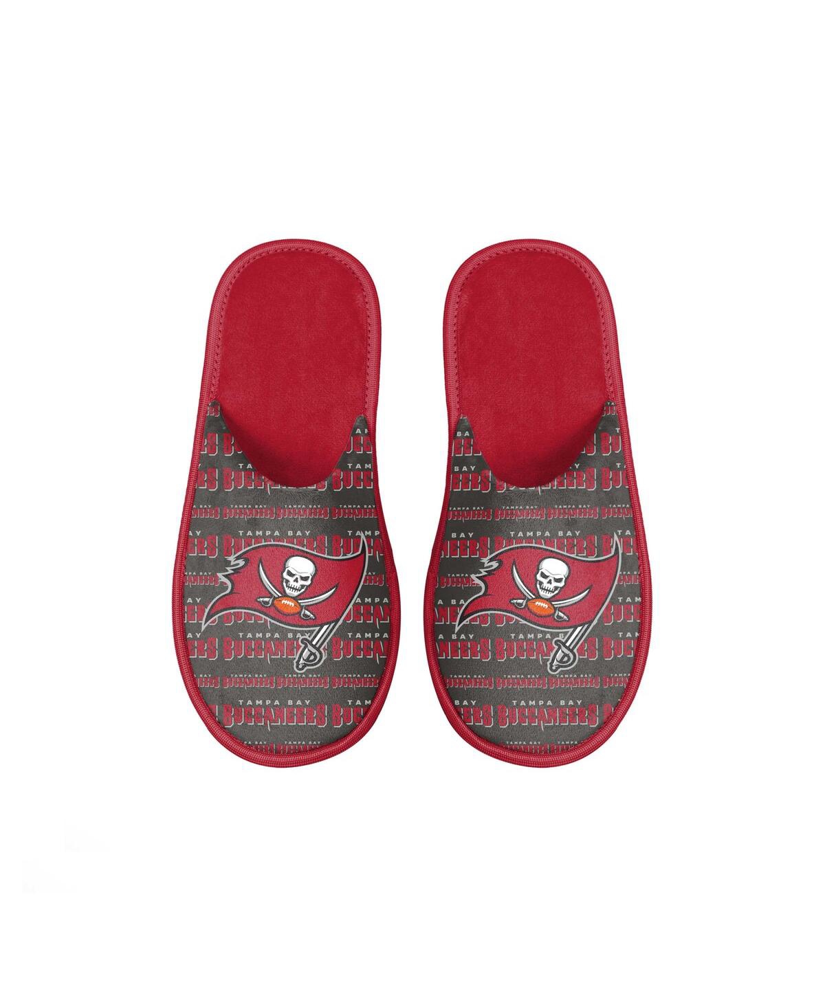 Foco Kids' Youth Boys And Girls  Tampa Bay Buccaneers Scuff Wordmark Slide Slippers In Red