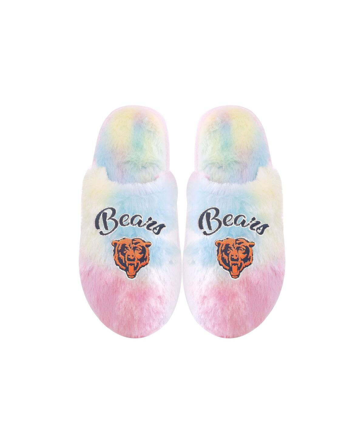 Foco Kids' Youth Boys And Girls  Chicago Bears Rainbow Script Slippers In Multi