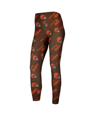 Women's Brown Cleveland Browns Breakthrough Allover Print Leggings