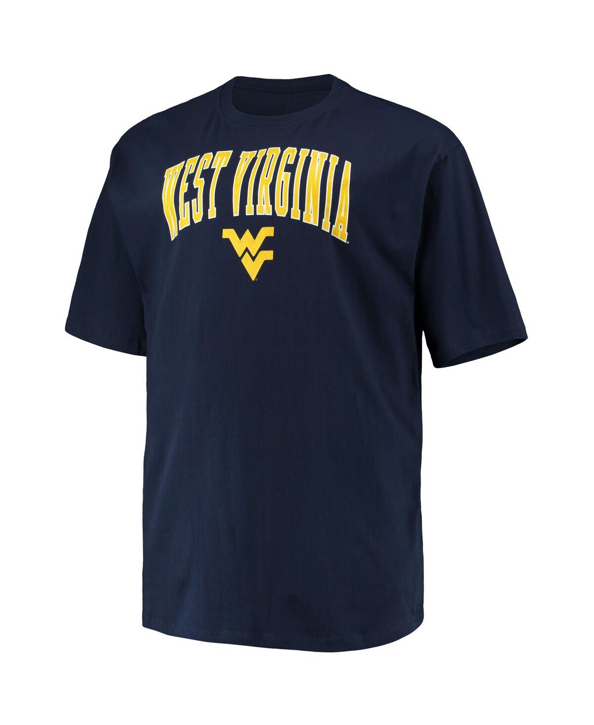 Shop Champion Men's  Navy West Virginia Mountaineers Big And Tall Arch Over Wordmark T-shirt