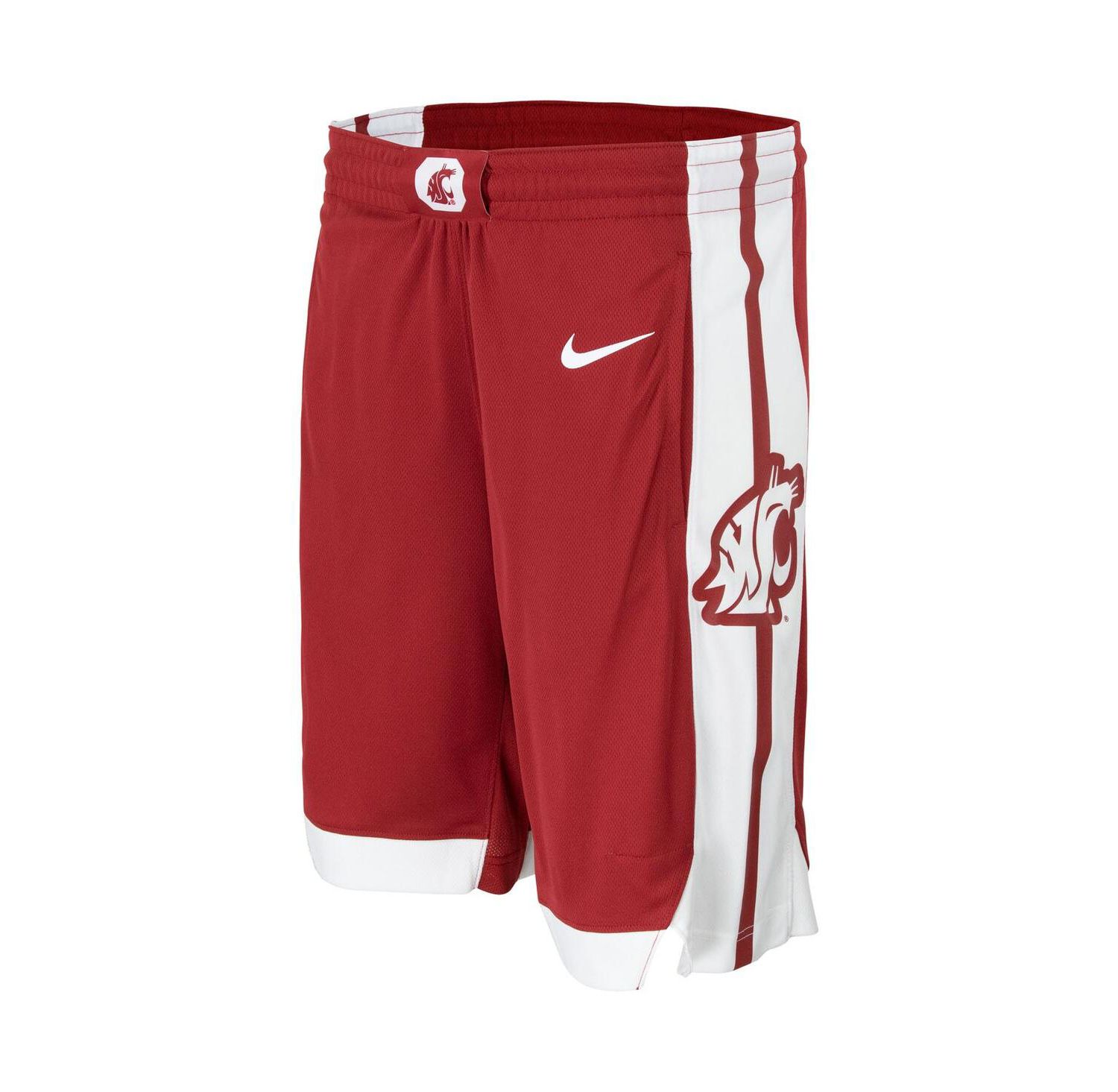 Men's Crimson Washington State Cougars Team Logo Replica Basketball Shorts