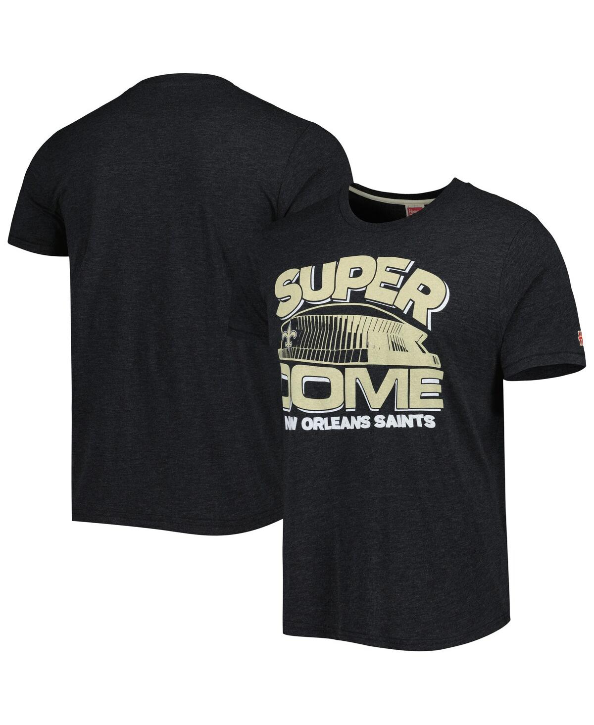 Men's Homage Black New Orleans Saints Superdome Hyper Local Tri-Blend T-shirt - Black