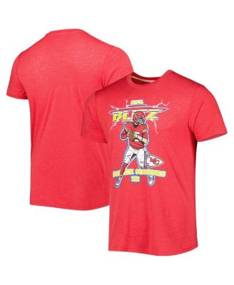 Men's Patrick Mahomes Heathered Red Kansas City Chiefs Nfl Blitz Player Tri-Blend T-shirt