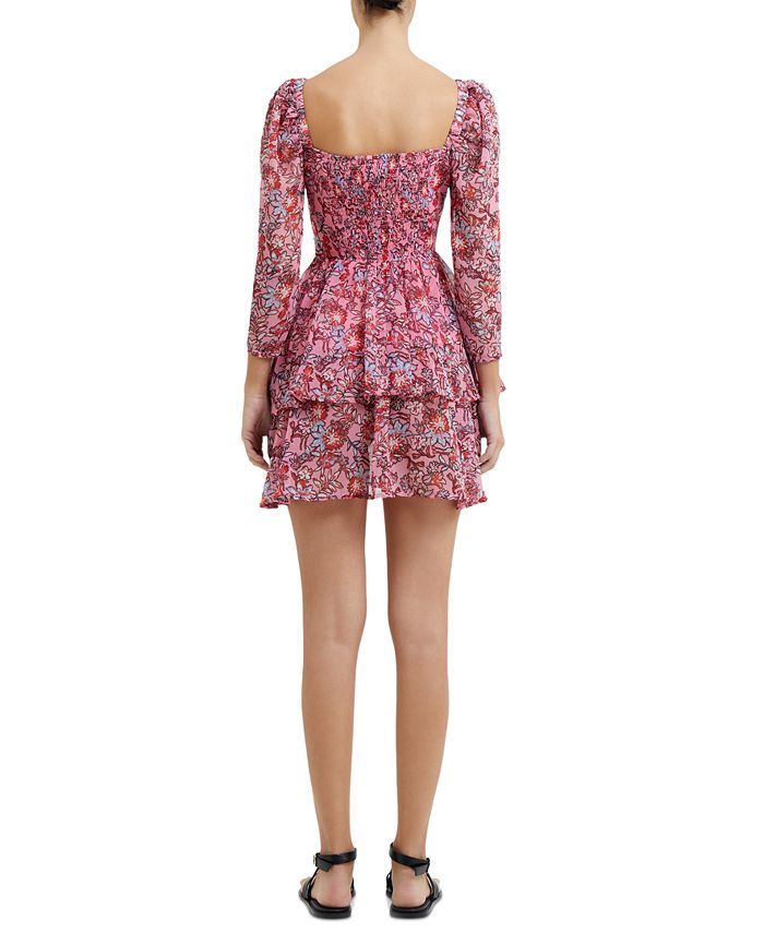 French Connection Women's Hallie Floral-Print A-Line Dress - Macy's