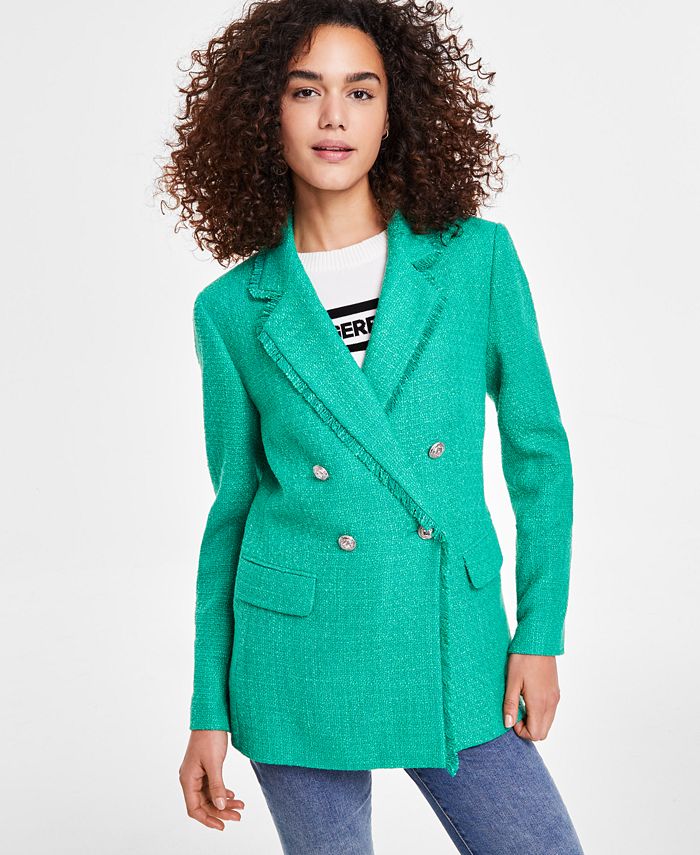 Karl Lagerfeld Women's Solid Tweed Blazer & Reviews - & Blazers - Women - Macy's