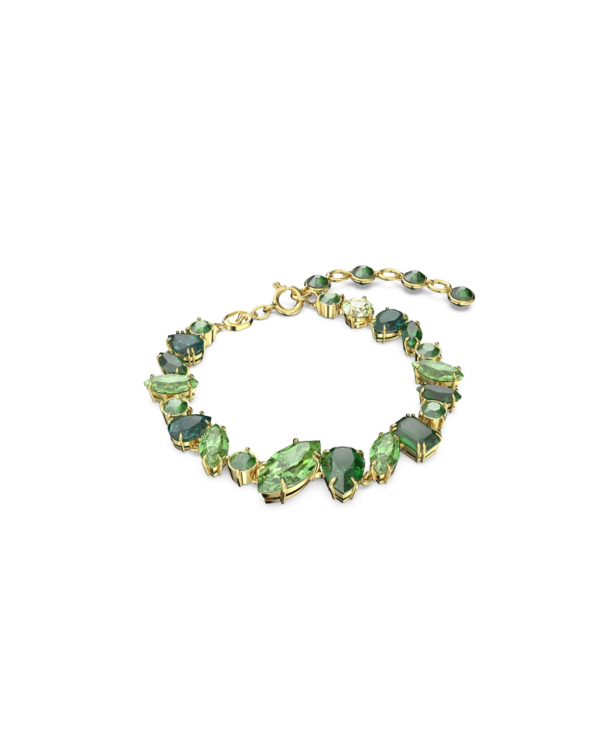 Shop Swarovski Crystal Mixed Cuts Gema Bracelet In Green