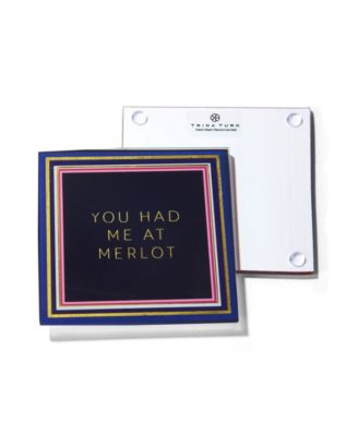 4" Glass Coaster Set, 4 Piece