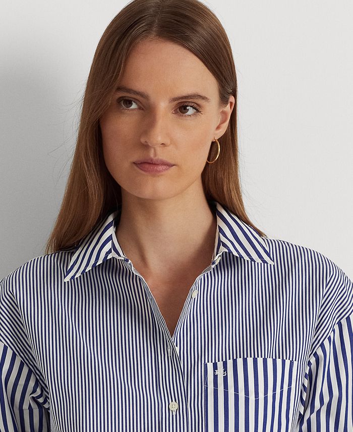 Blouse Femme Lauren By Ralph Lauren Rayée - Taille M, Occasion Très Bon état