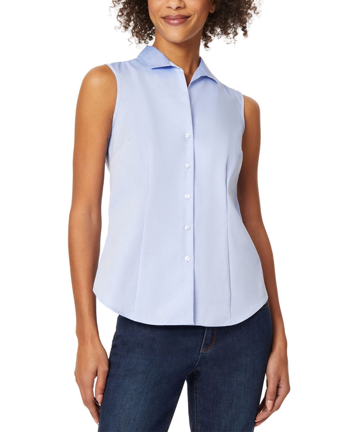 Jones New York Women's Cotton Easy-Care Sleeveless Shirt
