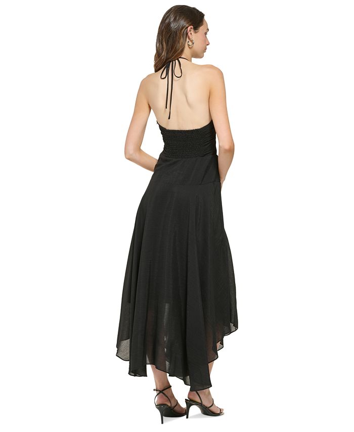 A-Line Elegant High Low Holiday Cocktail Party Prom Dress Illusion Neck  Sleeveless Asymmetrical Lace Tulle with Lace Insert By Anthropologie  Sleeveless Asymmetrical Lace Midi Dress | Anthropologie