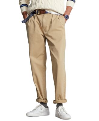 Polo Ralph Lauren Men's Relaxed Fit Pleated Chino Pants & Reviews - Pants -  Men - Macy's