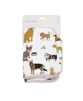 Baby Girls and Baby Boys Cotton Muslin Baby Burp Cloth, Pack of 2