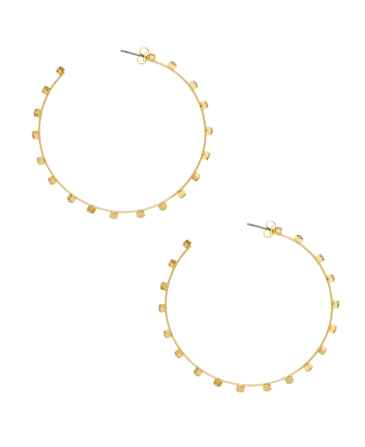 Ettika Large Sparkle Hoop Earrings In Gold