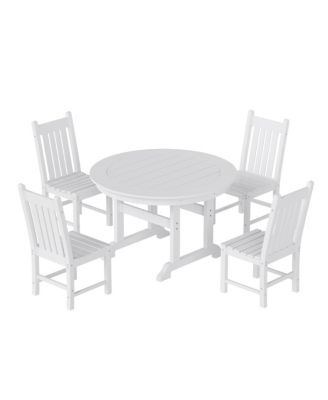 5 Piece Outdoor Patio Dining Set Outdoor Round Table and Chair Set