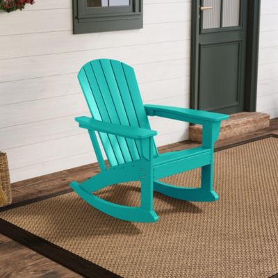 Outdoor Patio Poly Adirondack Rocking Chair Rocker