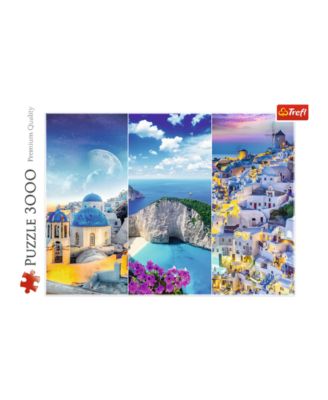 Red 3000 Piece Puzzle -  Greek holidays