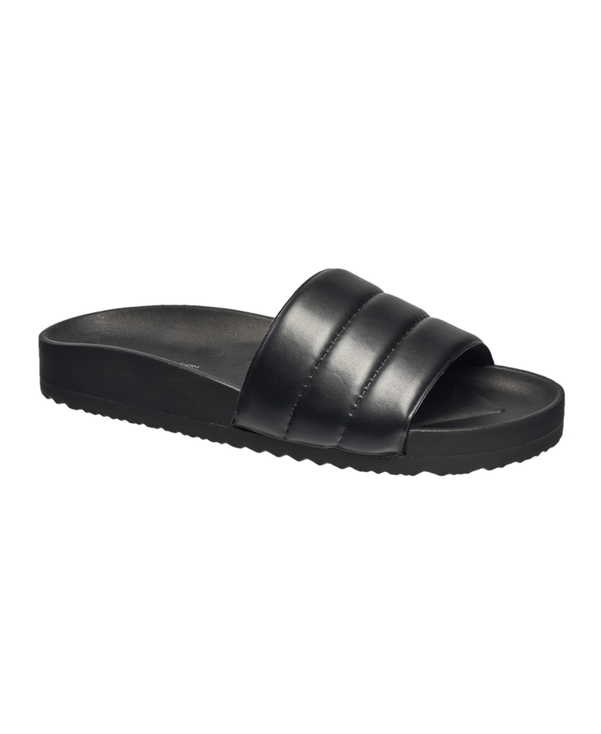 Shop French Connection Women's Puffer Slides In Black
