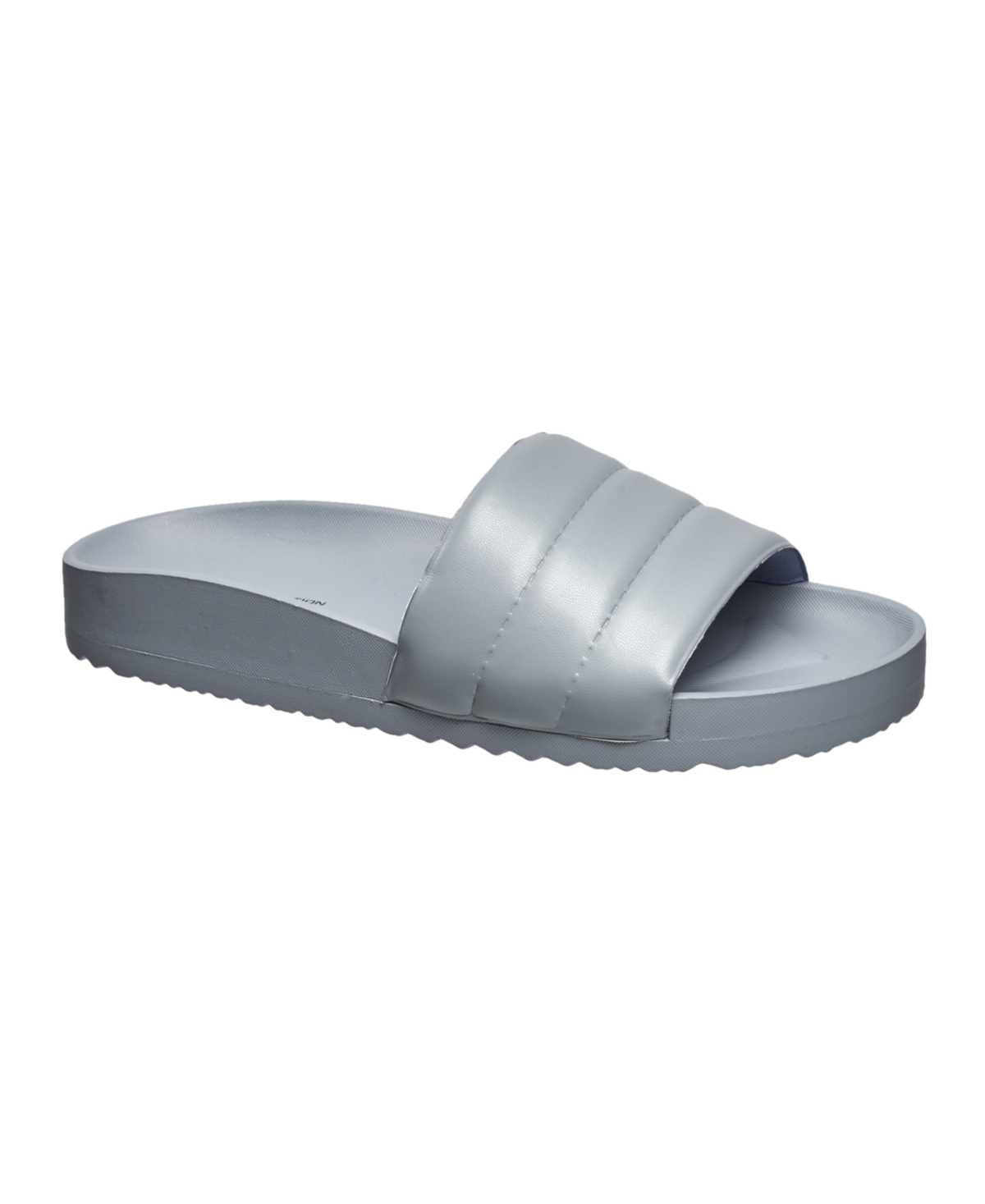 Shop French Connection Women's Puffer Slides In Slate