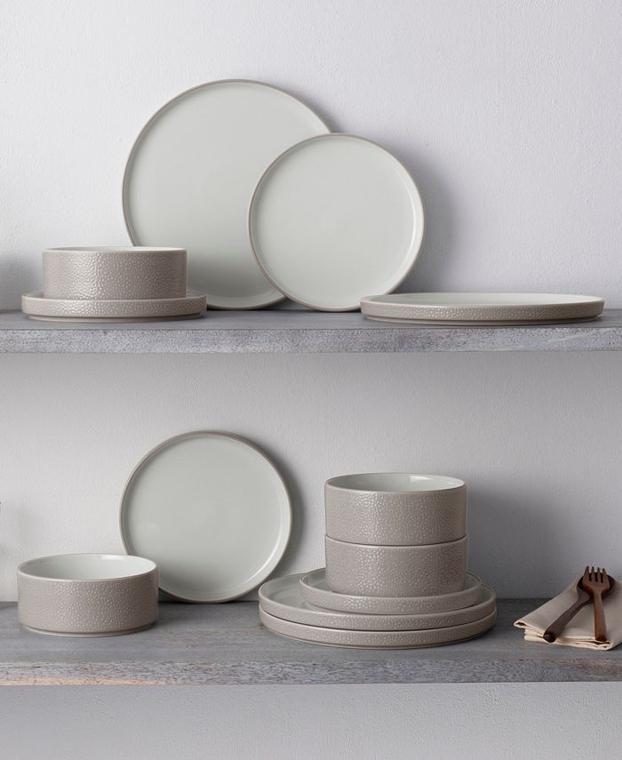 Noritake Colortex Stone 12Pc. Dinnerware Set, Service for 4 Macy's